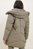 Mid Length Puffer Jacket  Olive Khaki  hi-res