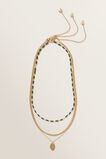 Beaded Pendant Necklace  Gold Basil  hi-res