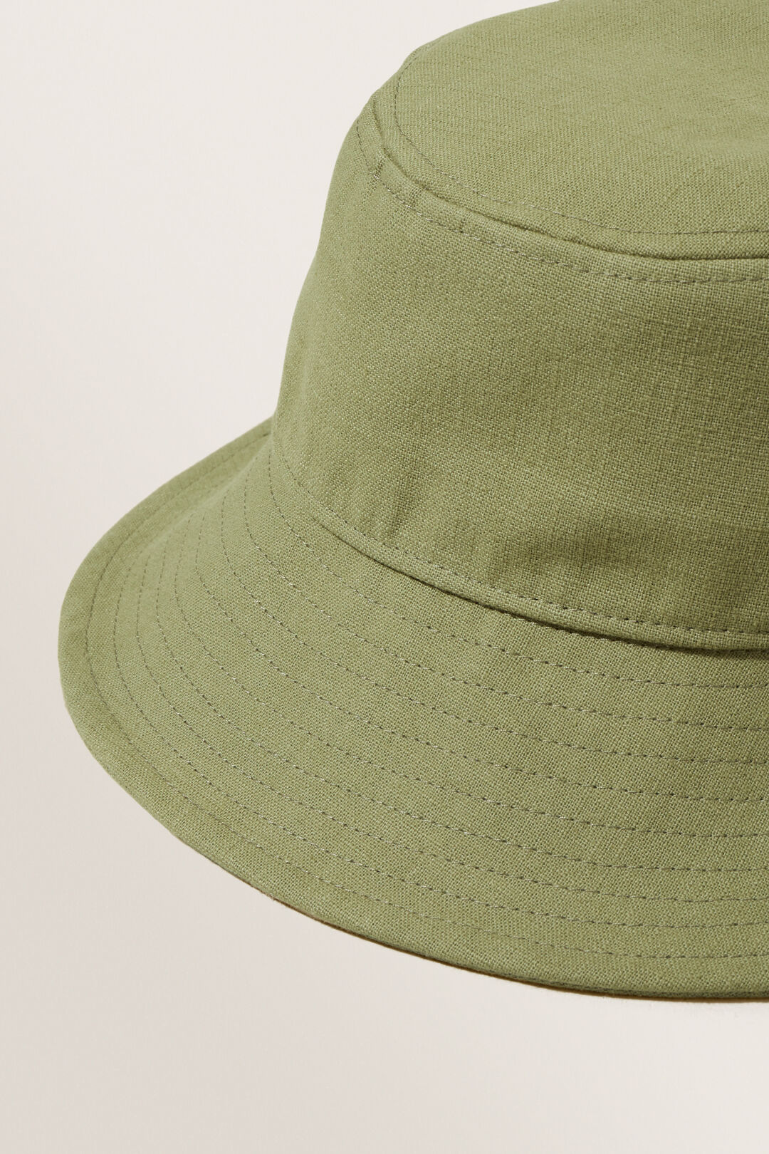 Linen Blend Bucket Hat  Sage Green  hi-res