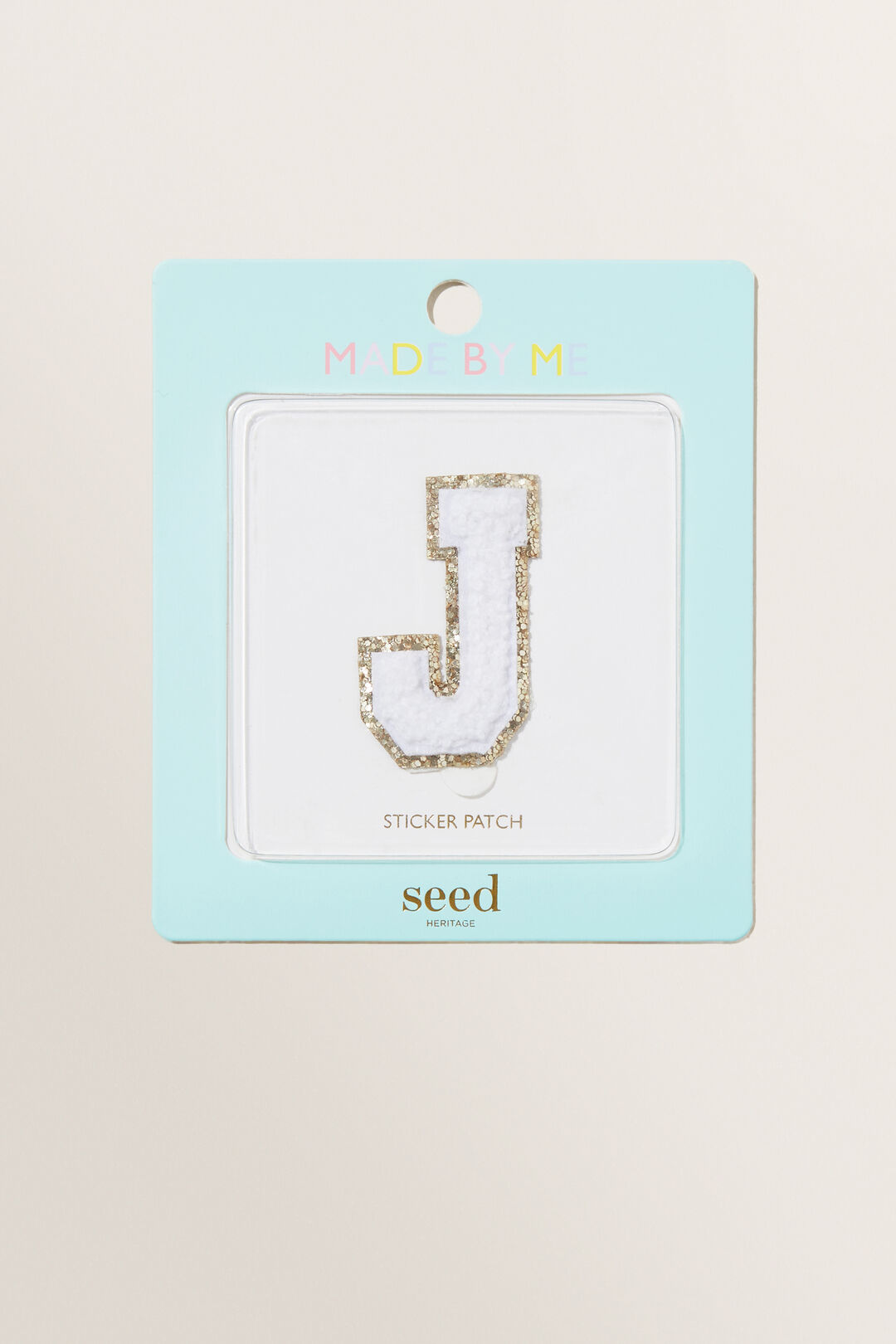 Made By Me Glitter Initial Patch  J  hi-res