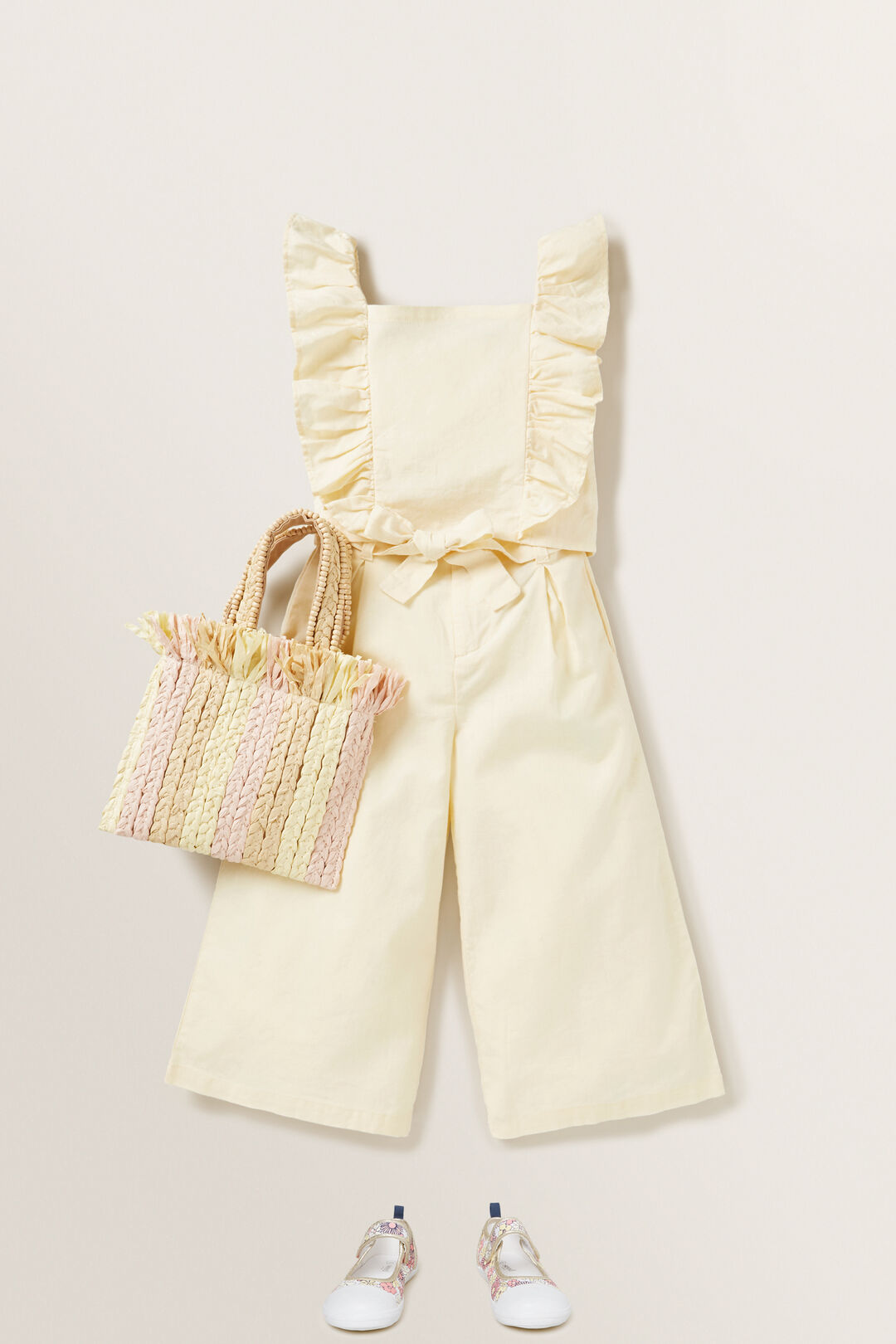 KIDS CROP WITH FRILL HEM 4-10 RAINBOW ROADS main image 1