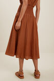 Textured Shirred Skirt  Earth Red  hi-res