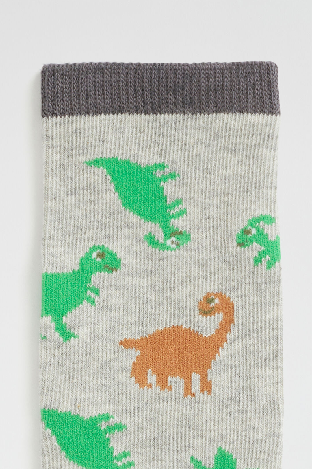 Dino Sock  Mid Grey Marle  hi-res
