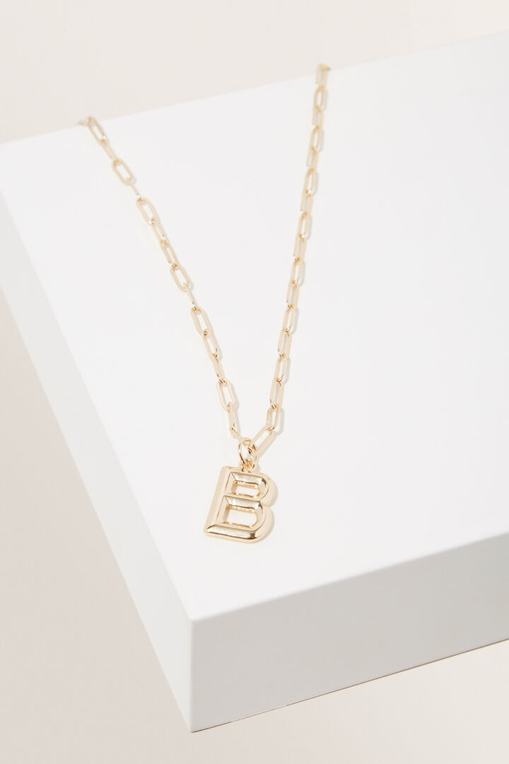 Initial Chain Necklace  B  hi-res