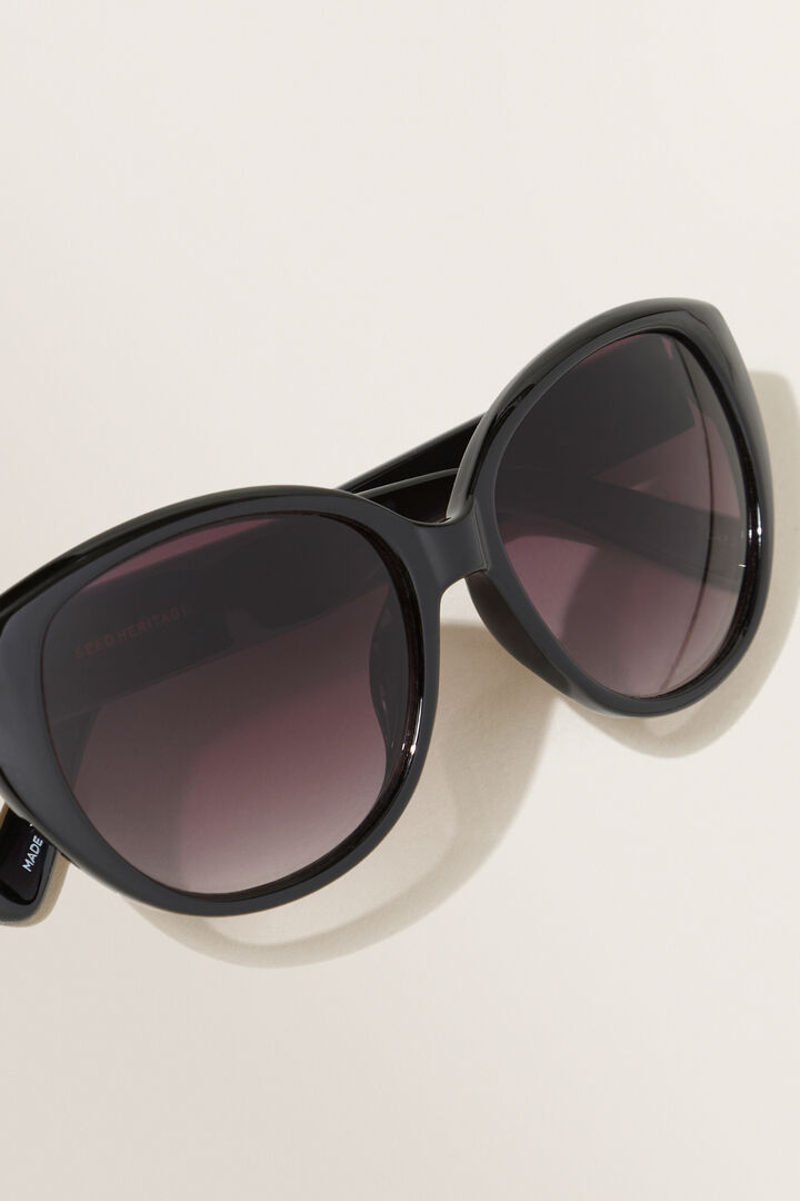 Bronte Oval Sunglasses  Black  hi-res