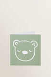 Small Green Bear Card    hi-res