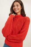 Cable Sweater  Scarlet Red  hi-res