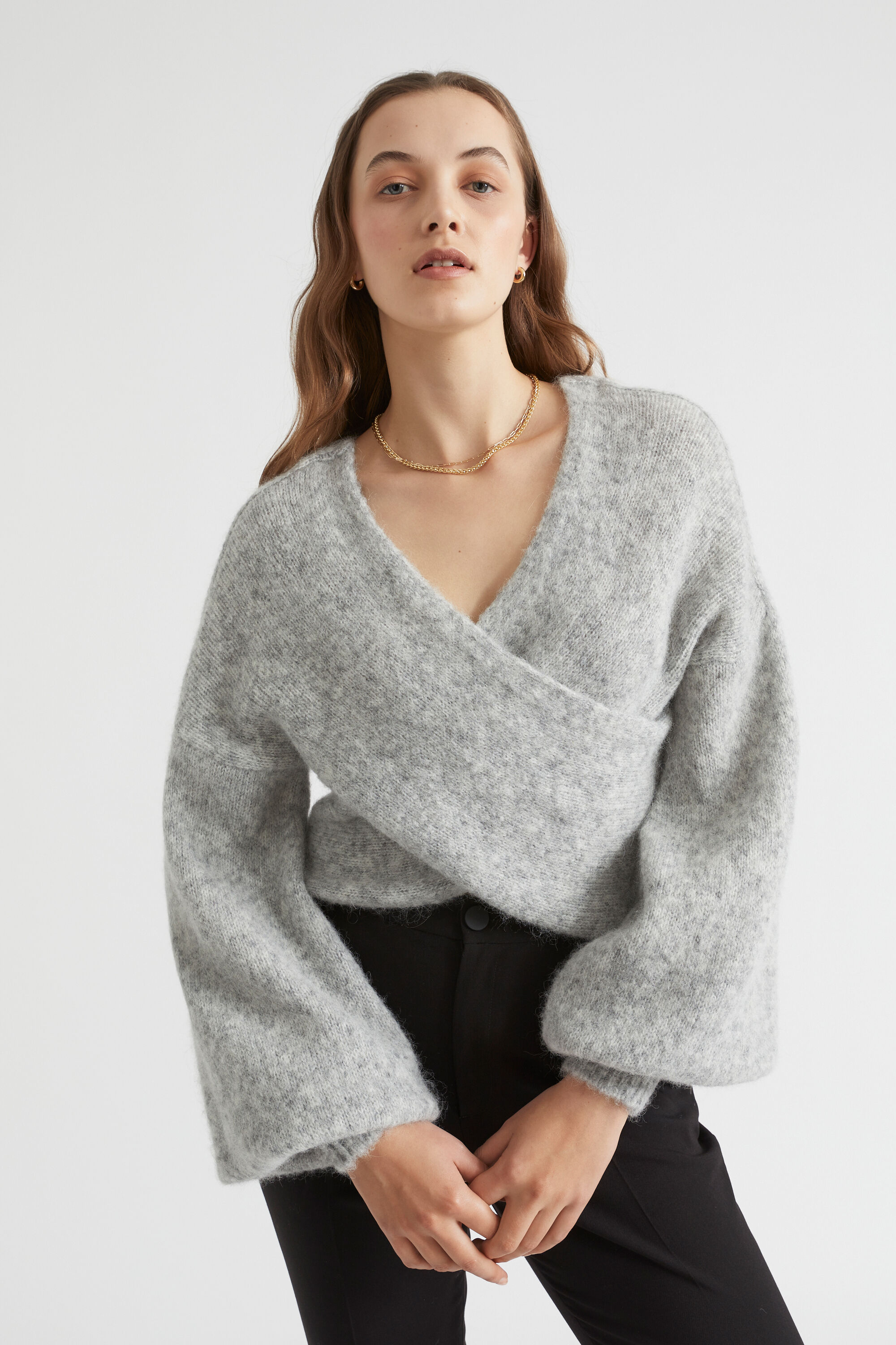 Wool Blend Wrap Sweater | Seed Heritage