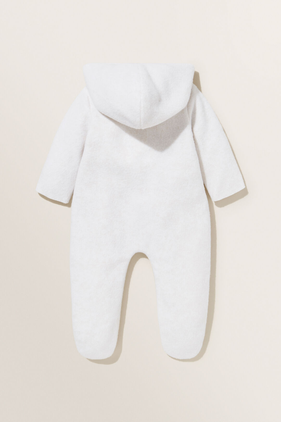 Hooded Fleece Coverall  Snow  hi-res