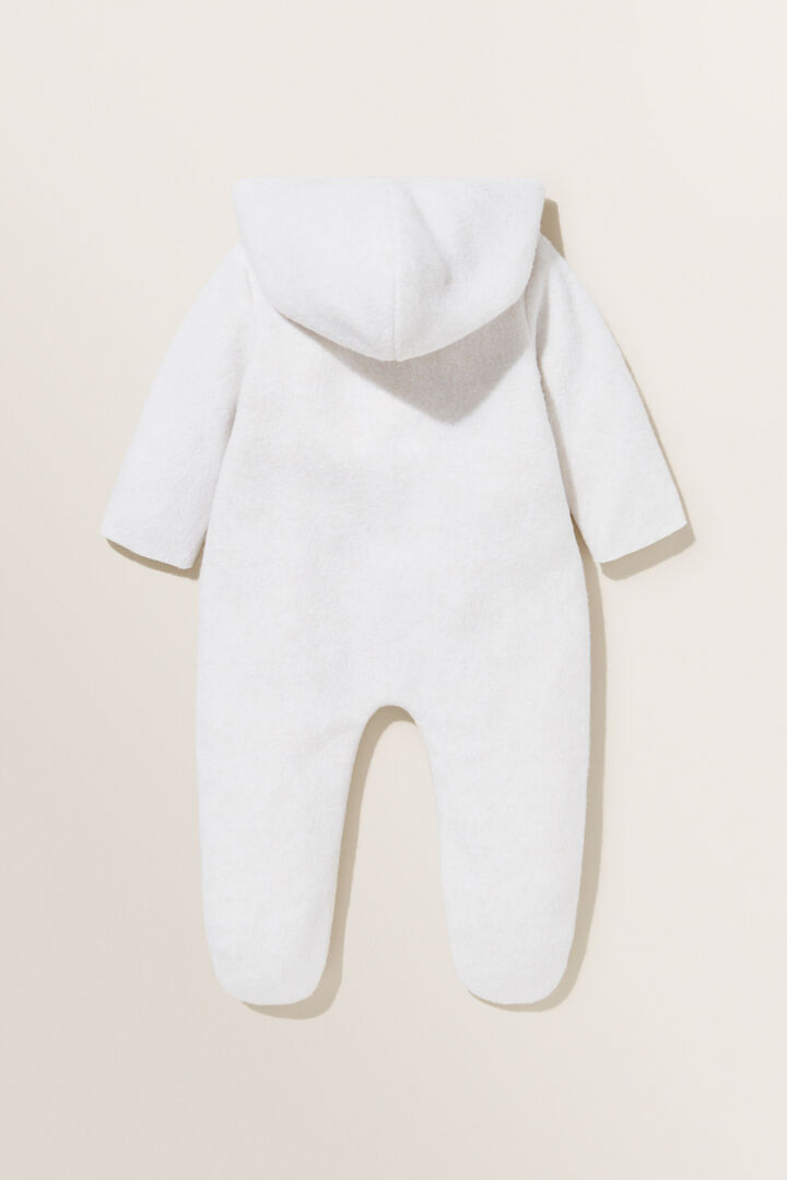 Hooded Fleece Coverall  Snow  hi-res