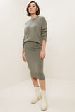 Relaxed Knit Sweater  Olive Khaki Marle  hi-res