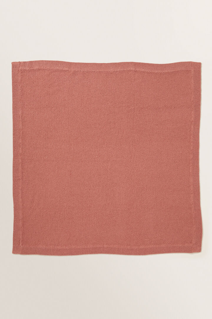 Textured Knit Blanket  Faded Rose  hi-res