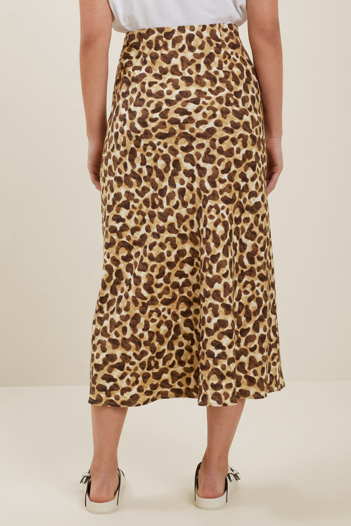 Leopard Slip Skirt  Leopard  hi-res