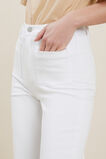 Front Pocket Crop Jeans  White  hi-res