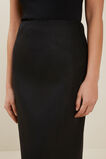 Core Linen Slip Skirt  Black  hi-res