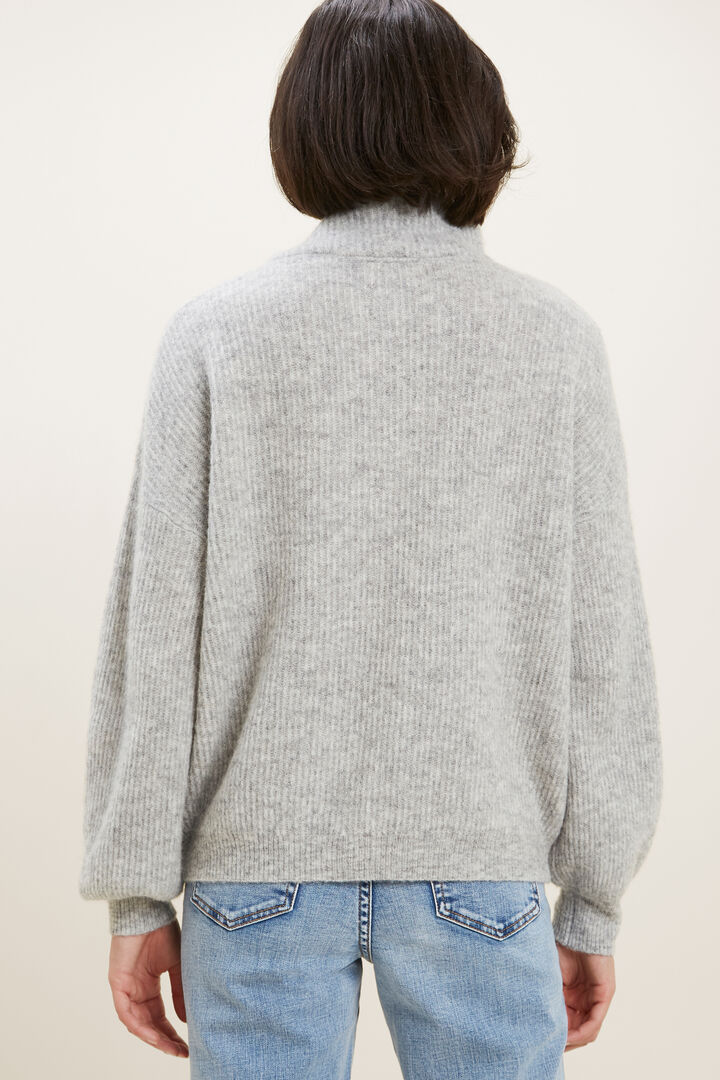 Button Down Sweater  Dim Grey Marle  hi-res
