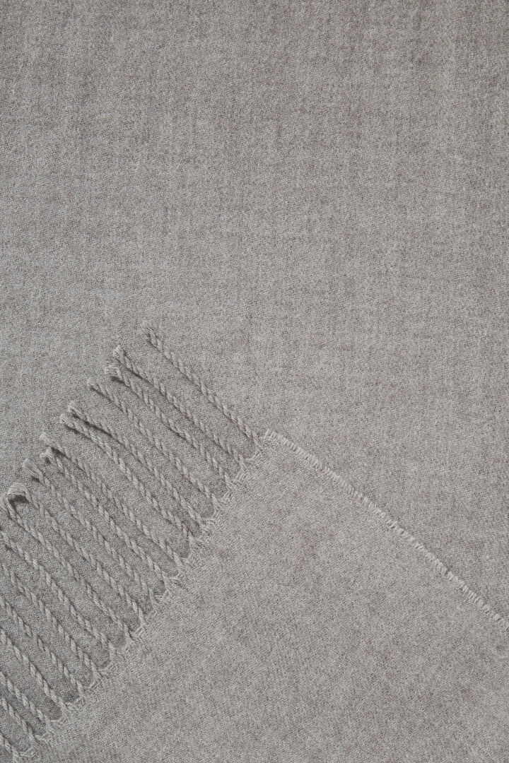 Wool Blend Scarf  Grey  hi-res
