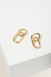 Fine Interlocked Huggie Earrings  Gold  hi-res