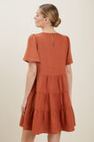 Core Linen Tiered Dress  Earth Red  hi-res