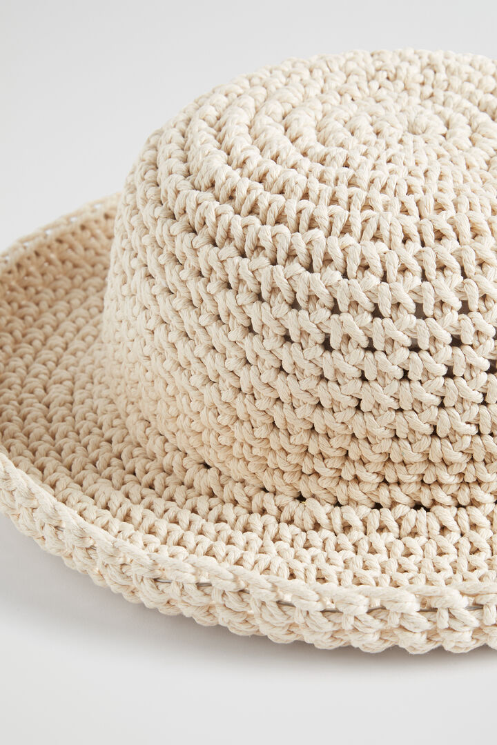Crochet Rope Bucket Hat  Natural  hi-res
