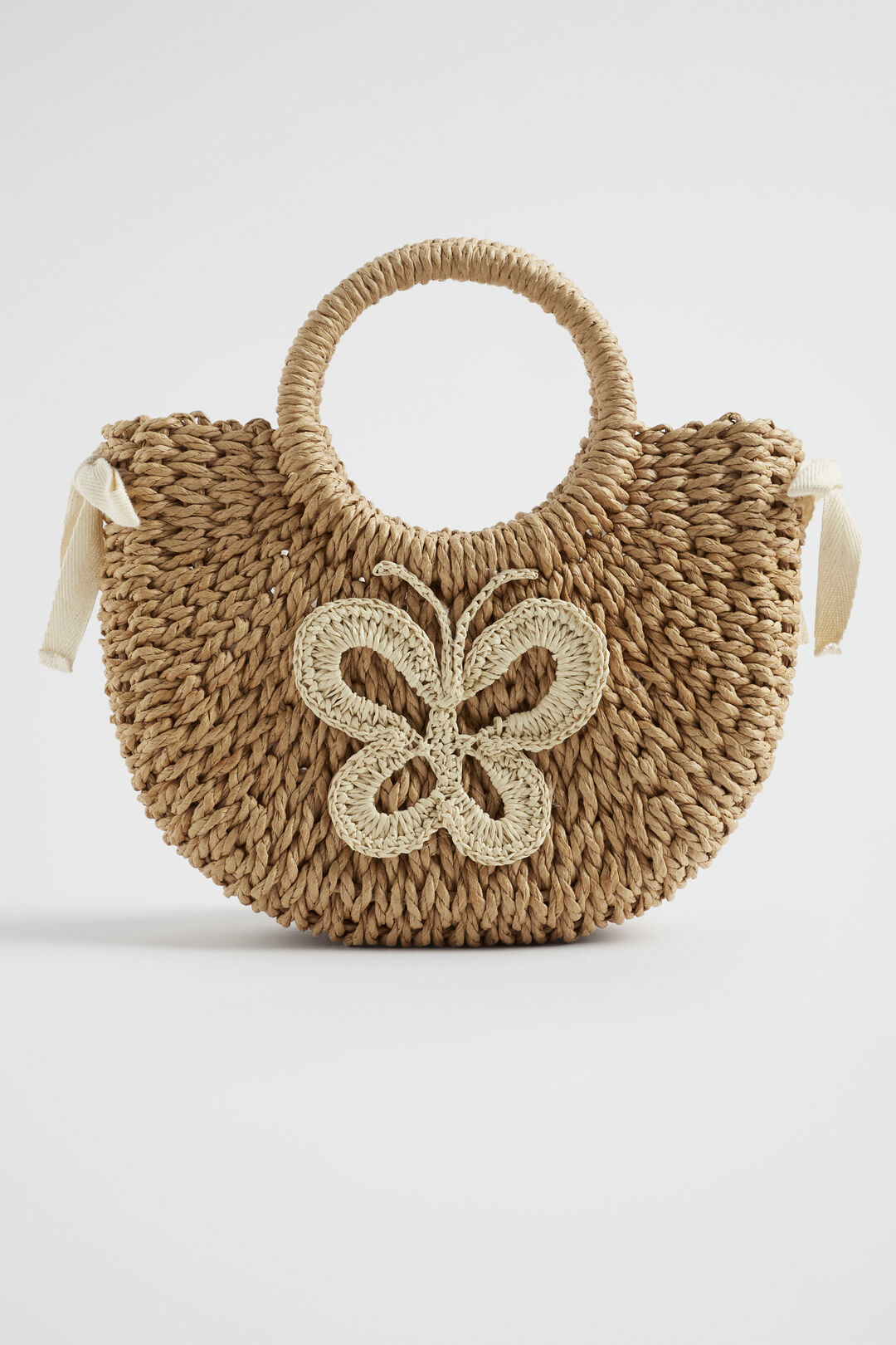 Butterfly Paper Straw Bag  Multi  hi-res