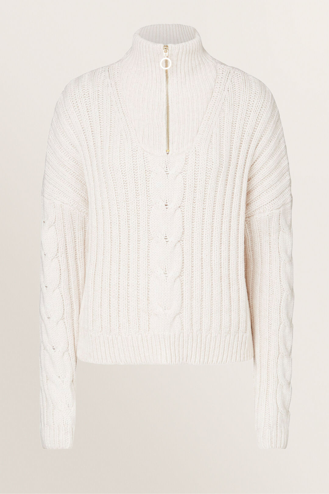 Cable Knit Zip Sweater Seed Heritage