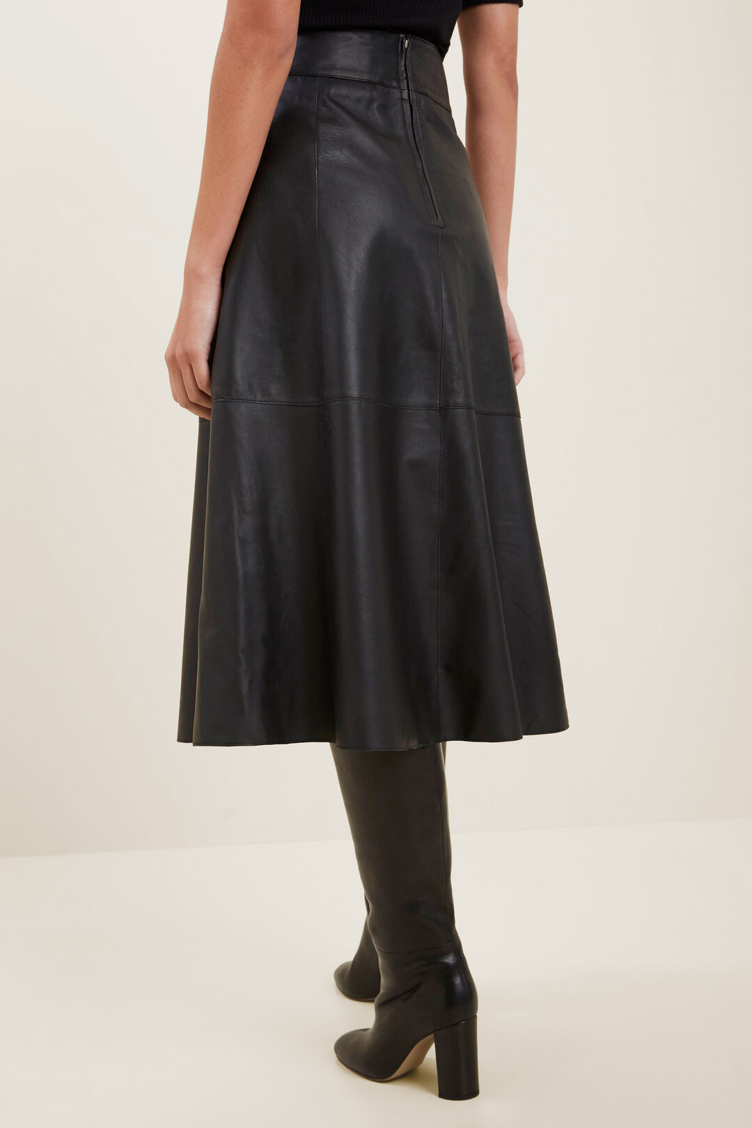 Fluted Leather Skirt | Seed Heritage