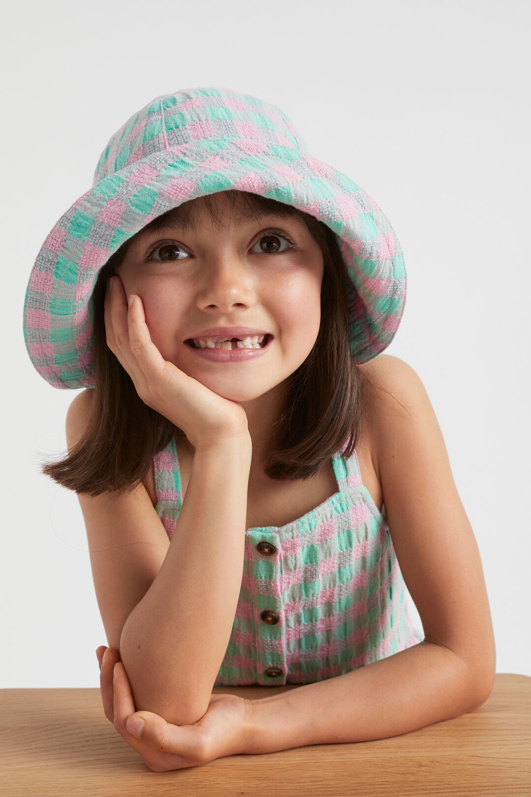 Bucket Check Hat main image 1