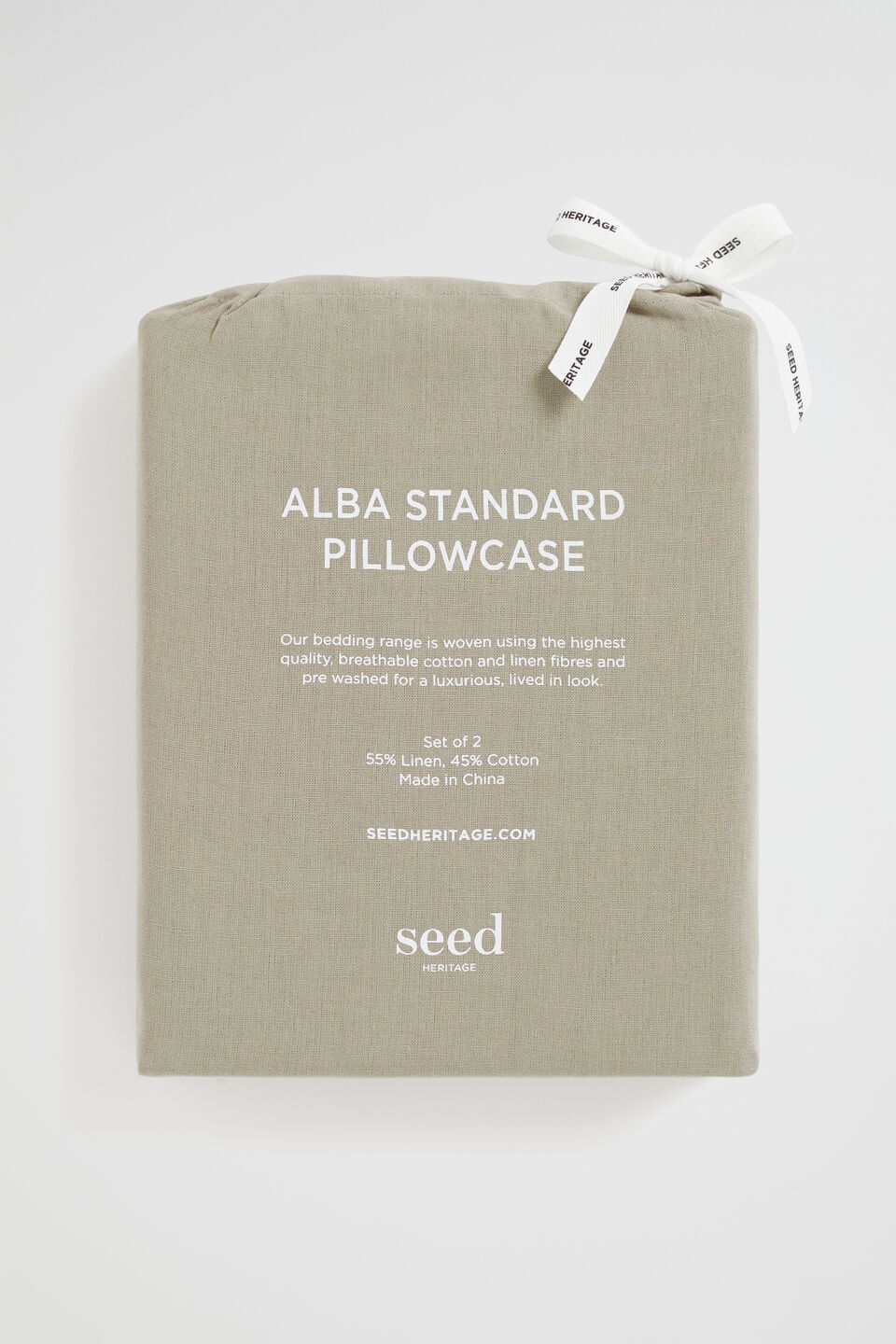 Alba Standard Pillowcase  Olive
