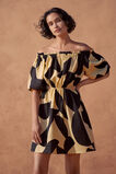 Abstract Off Shoulder Cut Out Dress  Abstract Print  hi-res