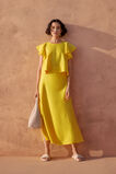 Linen Maxi Slip Skirt  Gold Amber  hi-res