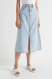 Cotton Flared Midi Skirt  Pacific Wash  hi-res