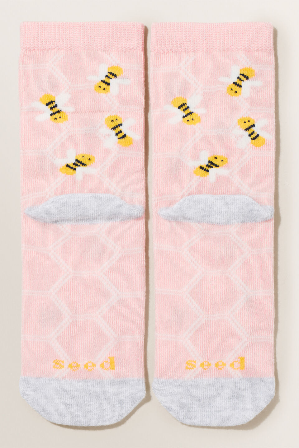 Bee Socks  Dusty Rose  hi-res