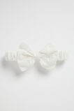 Broderie Bow Hb  White  hi-res