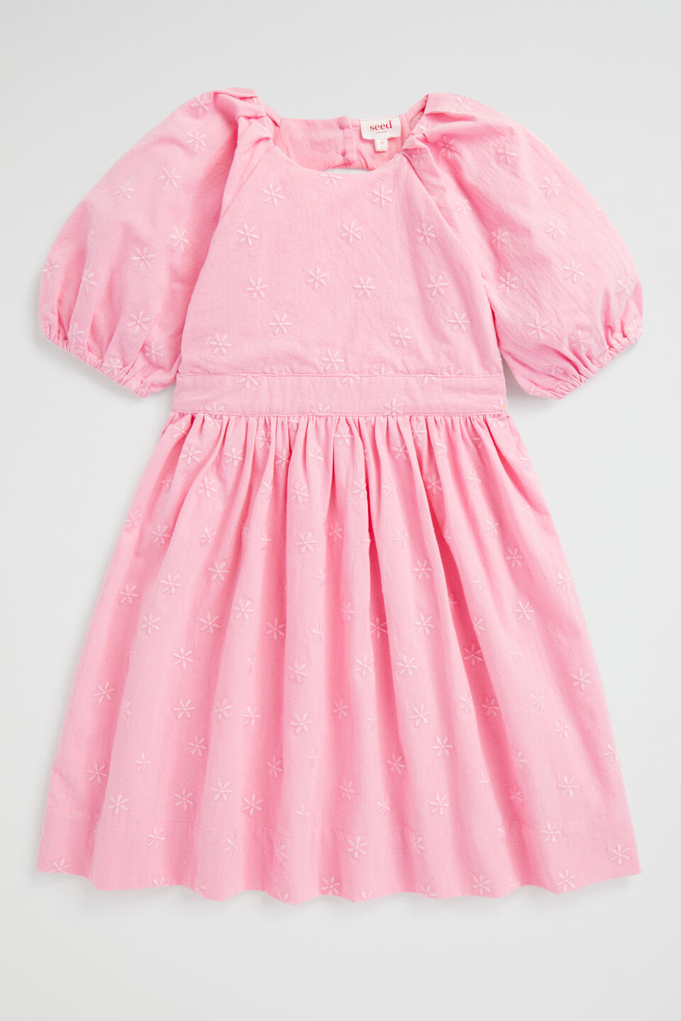 Embroidered Dress  Candy Pink