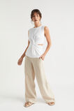 Twist Front Cut Out Tank  Whisper White  hi-res