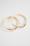 Wishbone Ring Set  Gold  hi-res