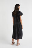 Textured Relaxed Midi Dress  Black  hi-res