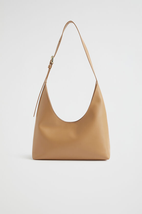 Leather Shoulder Bag  Toffee  hi-res
