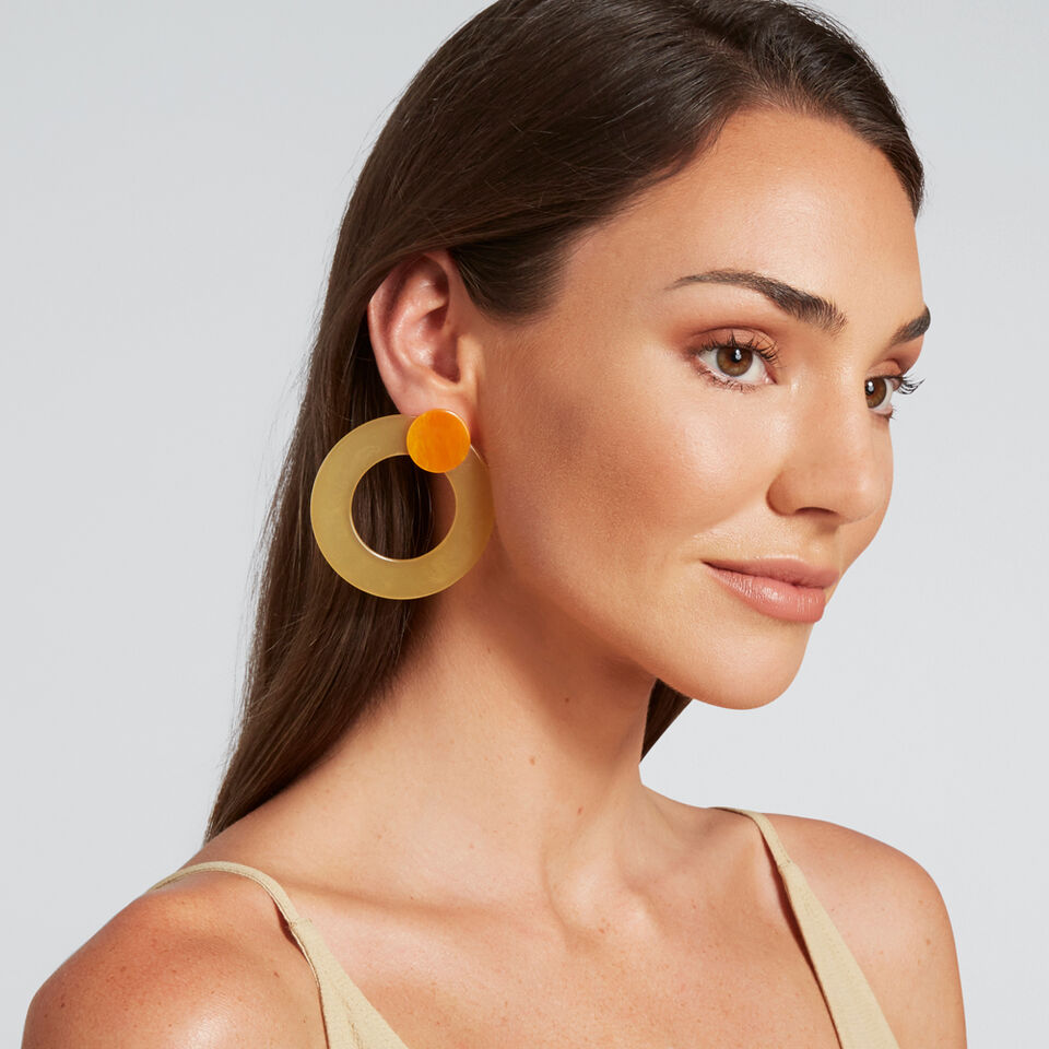 Resin Circle Earrings  
