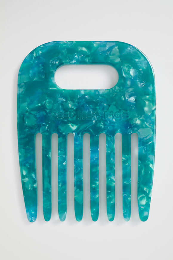 Mini Resin Comb  Deep Teal  hi-res