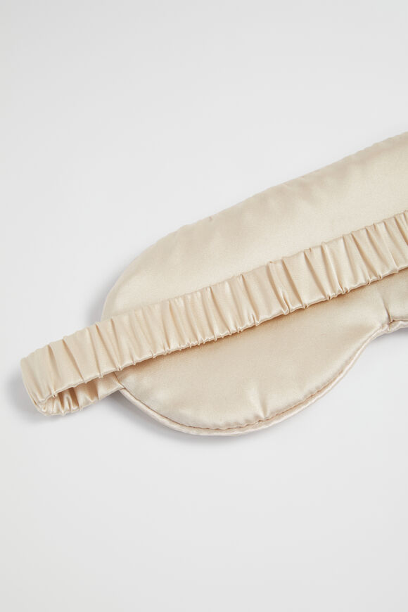 Silk Eye Mask and Scrunchie Set  Flax  hi-res