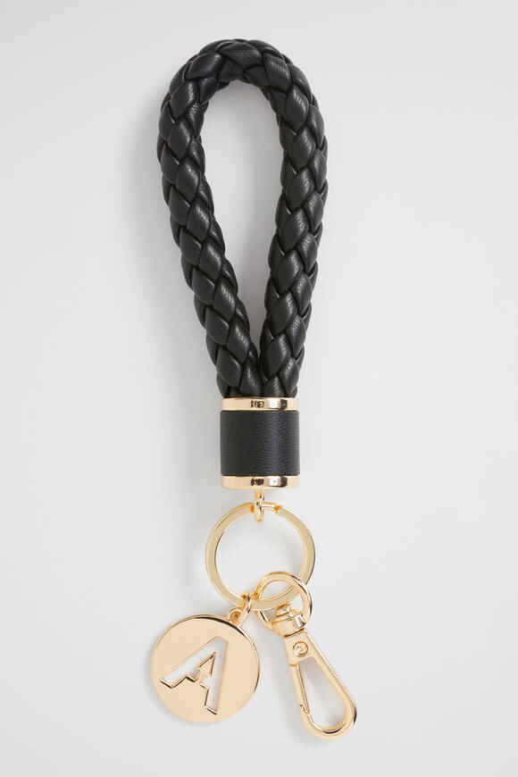 Braided Initial Keyring  A  hi-res