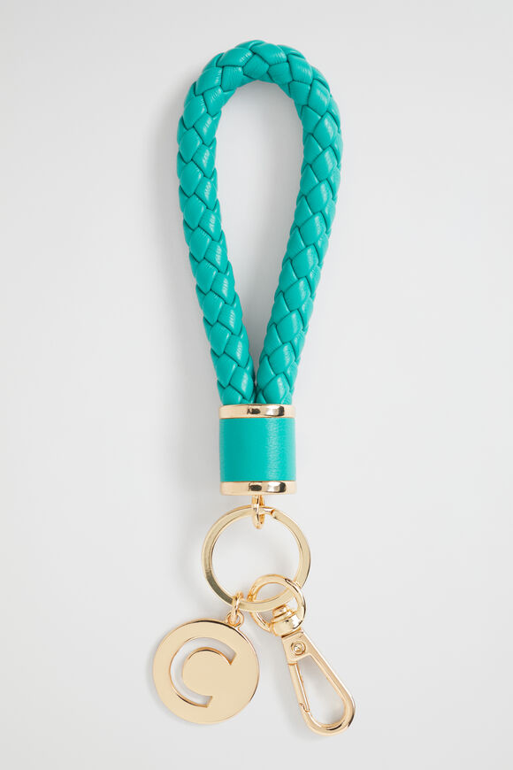 Braided Initial Keyring  C  hi-res