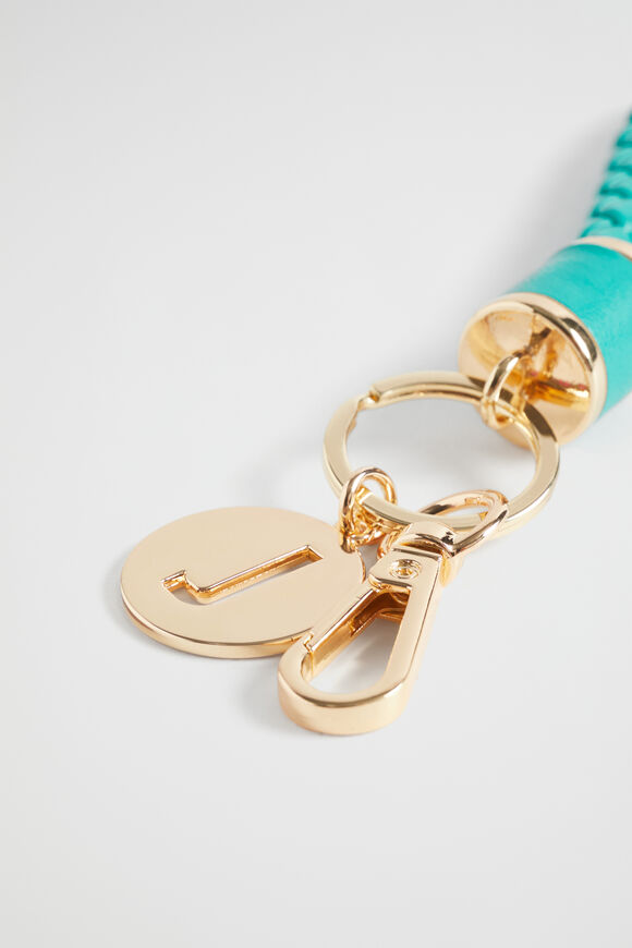 Braided Initial Keyring  J  hi-res