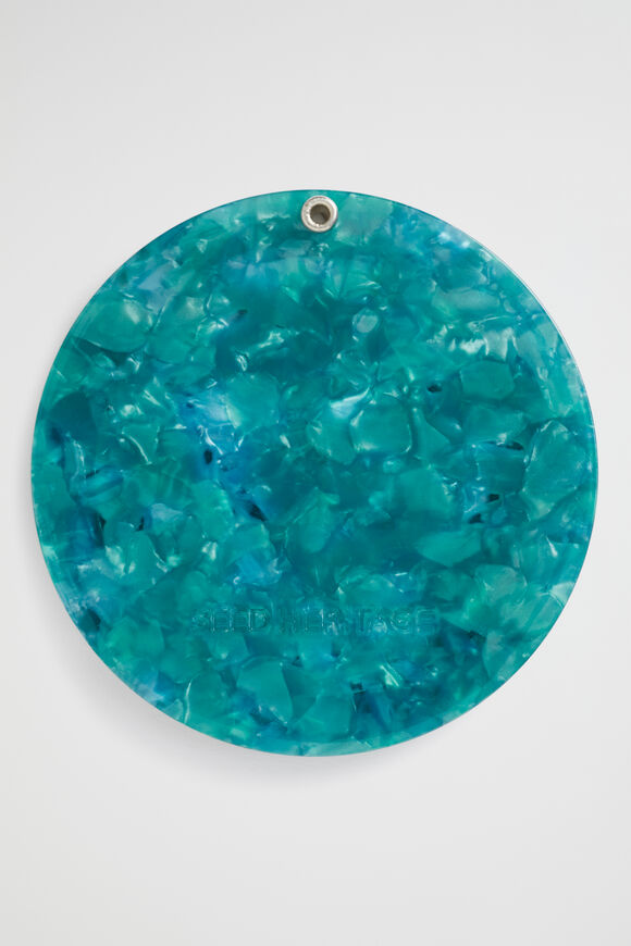 Resin Compact Mirror  Deep Teal  hi-res