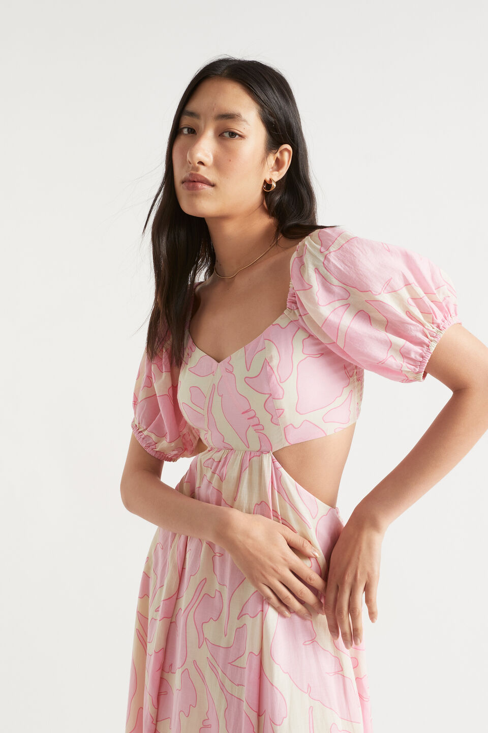 Voile Floral Off Shoulder Maxi Dress | Seed Heritage