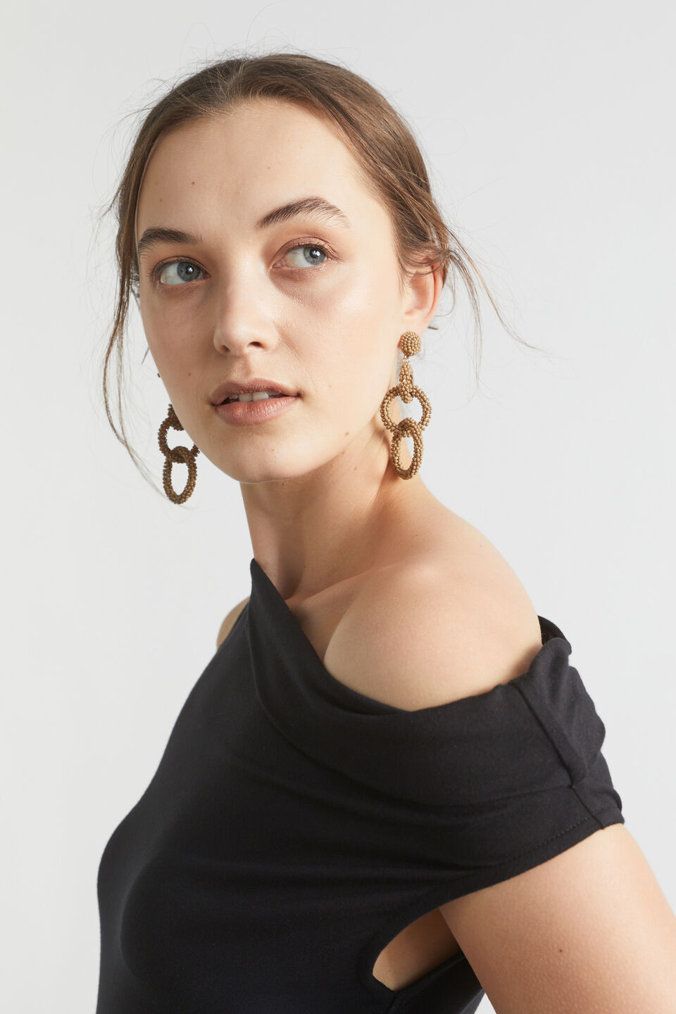 Circle Tier Earring  Deep Bronze