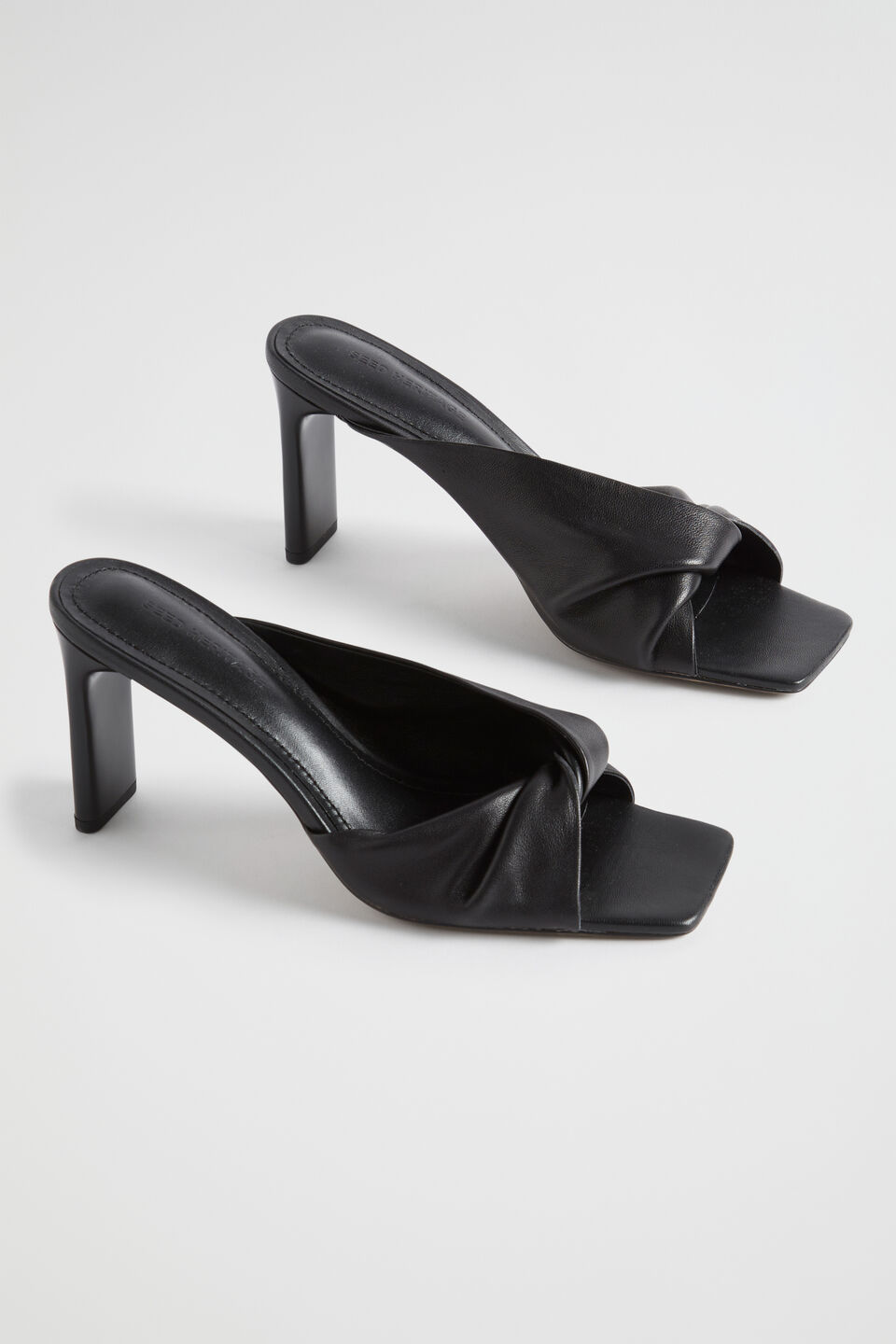 Flora Twist Heel  Black