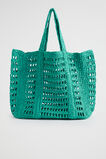 Slouch Straw Tote  Deep Teal  hi-res